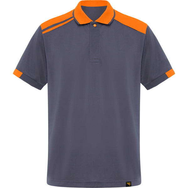 Poloshirt Samurai in Farbe Lead/Orange