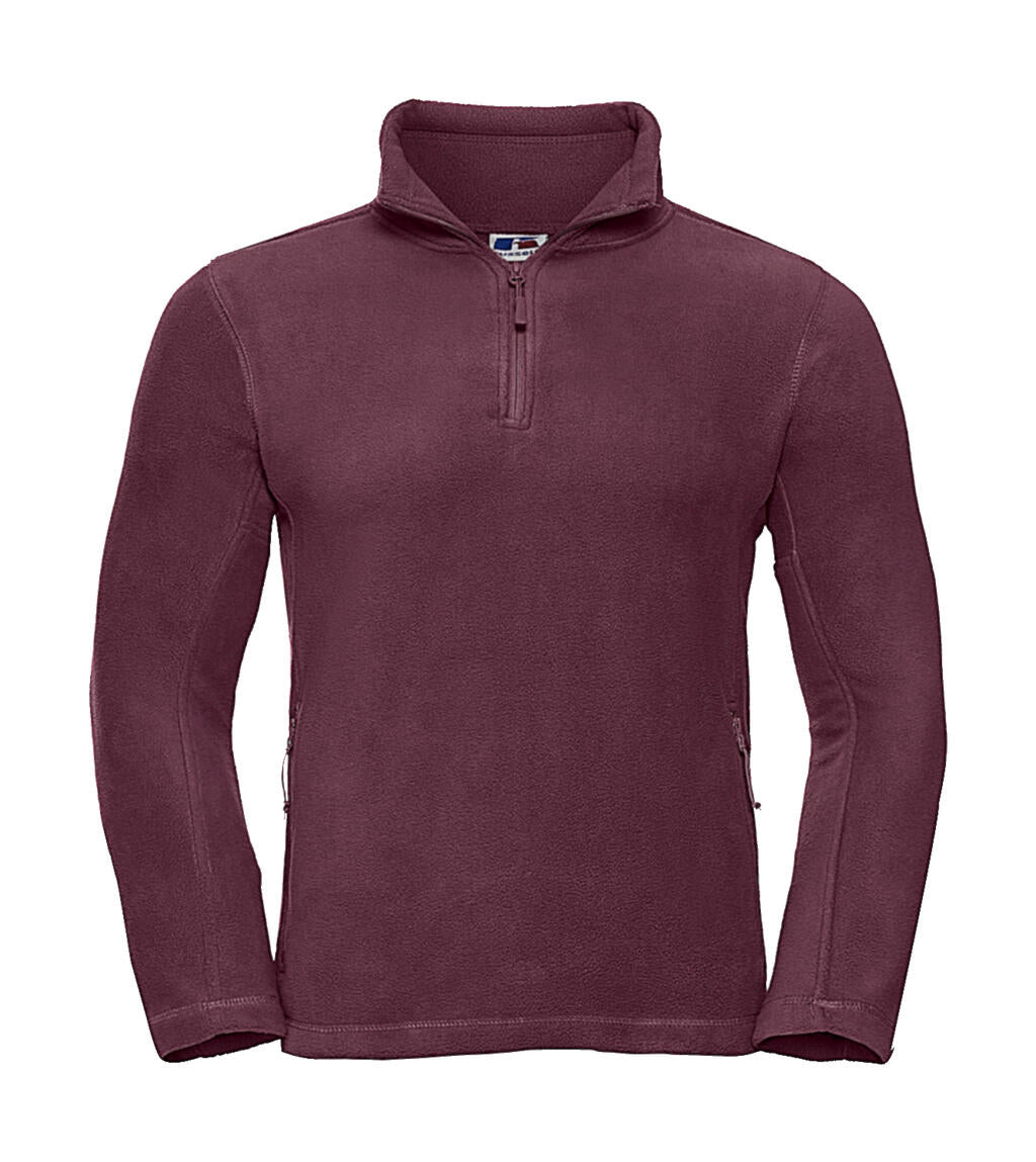 Quarter Zip Outdoor Fleece in Farbe Burgundy