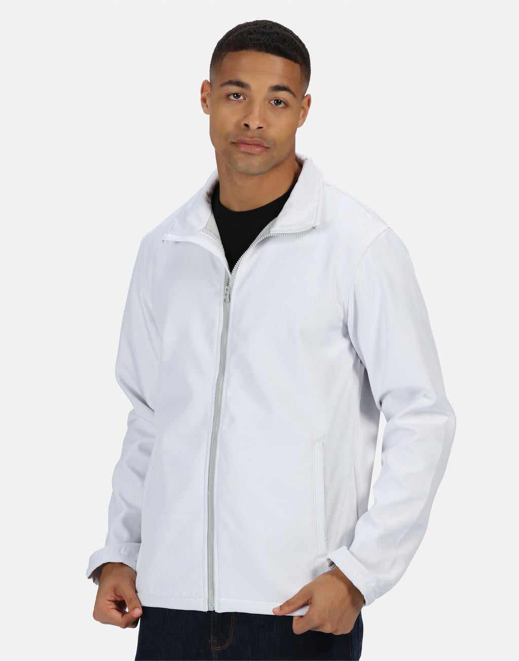 Ablaze Printable Softshell in Farbe White/Light Steel