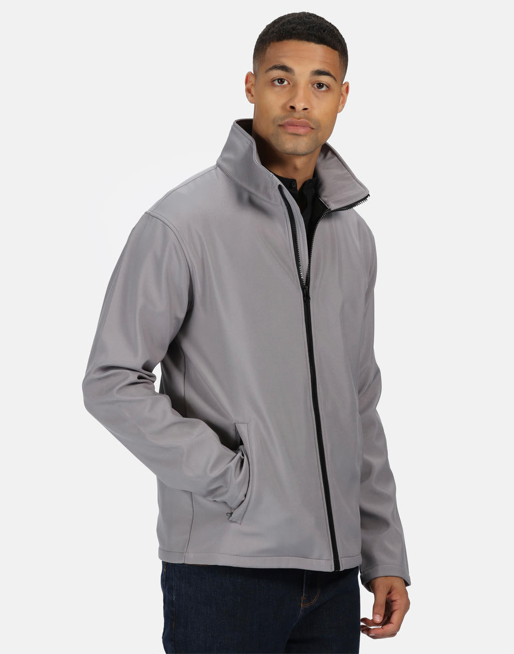 Ablaze Printable Softshell in Farbe White/Light Steel