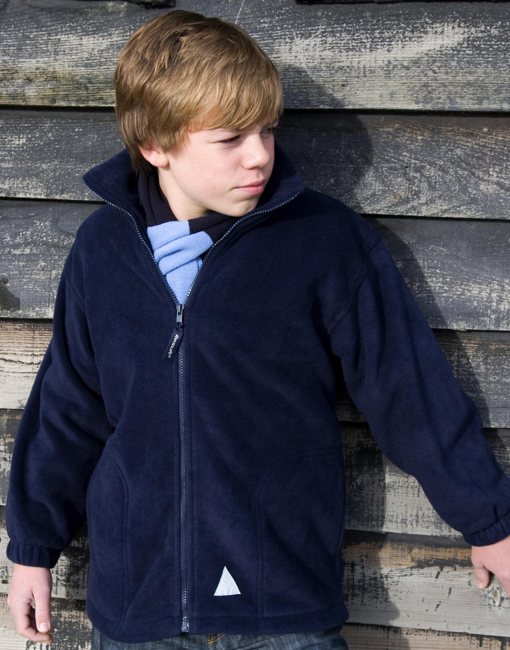 Kids' Fleece Jacket in Farbe Black