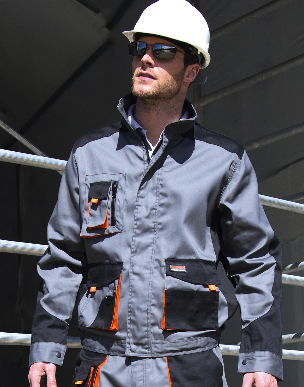 LITE Jacket in Farbe Grey/Black/Orange