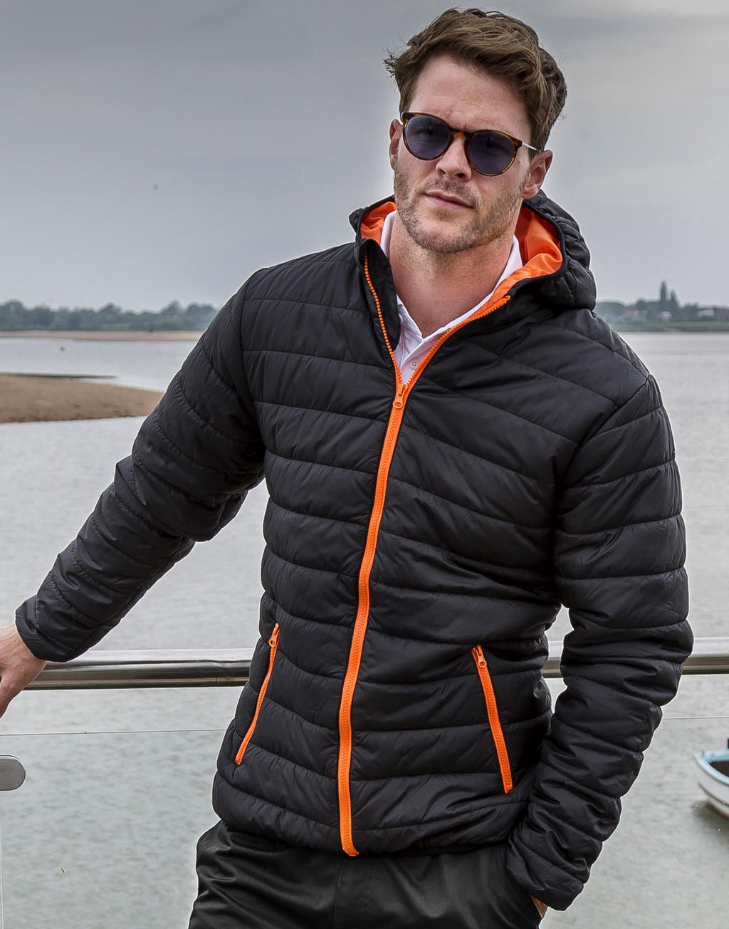 Soft Padded Jacket in Farbe Black
