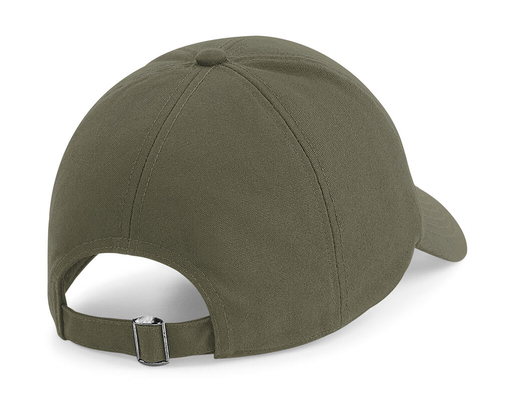 Organic Cotton 6 Panel Cap in Farbe Black