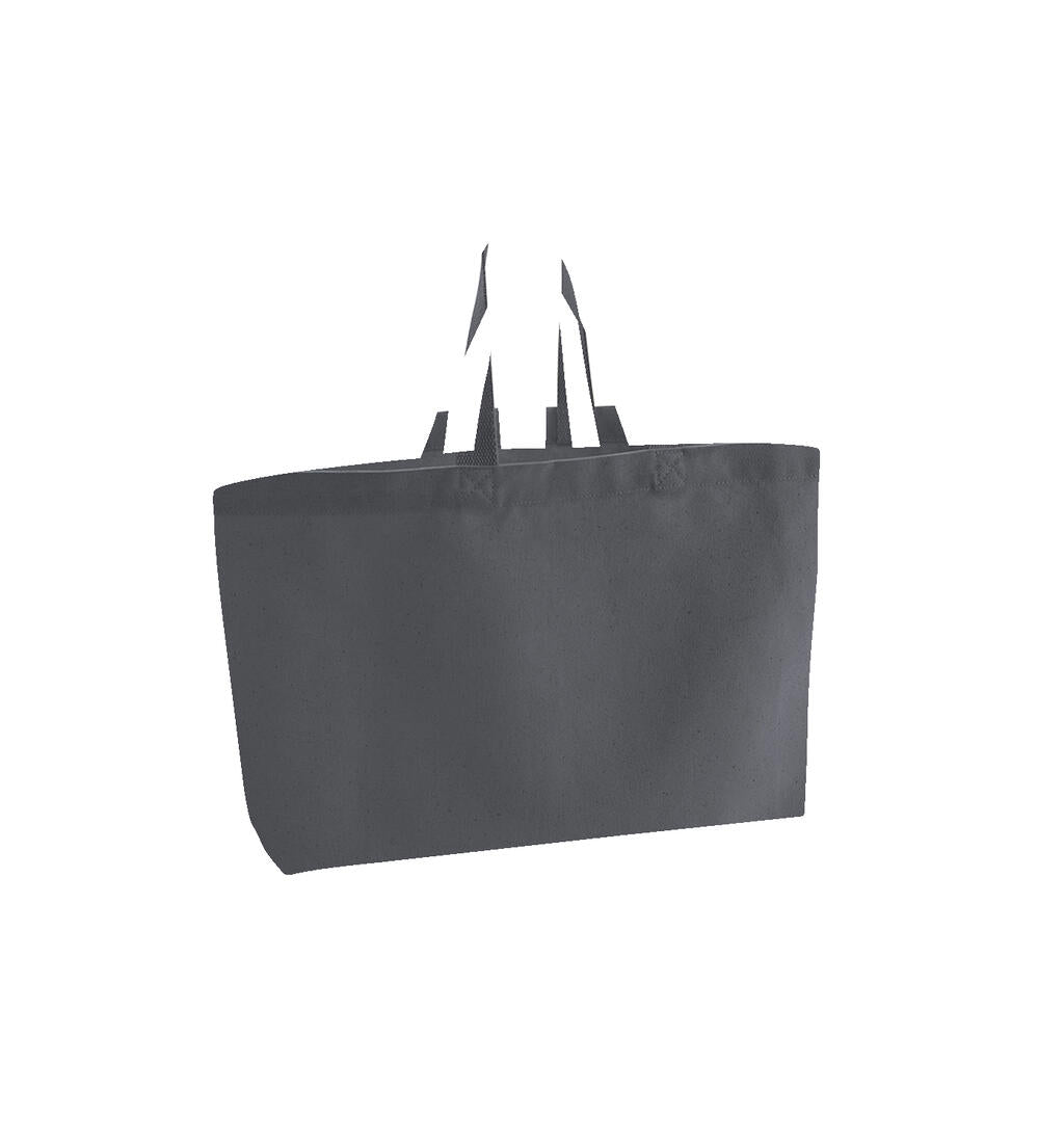 Oversized Canvas Tote Bag in Farbe Graphite Grey