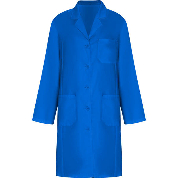 Laborkittel Vaccine Woman in Farbe Royal Blue