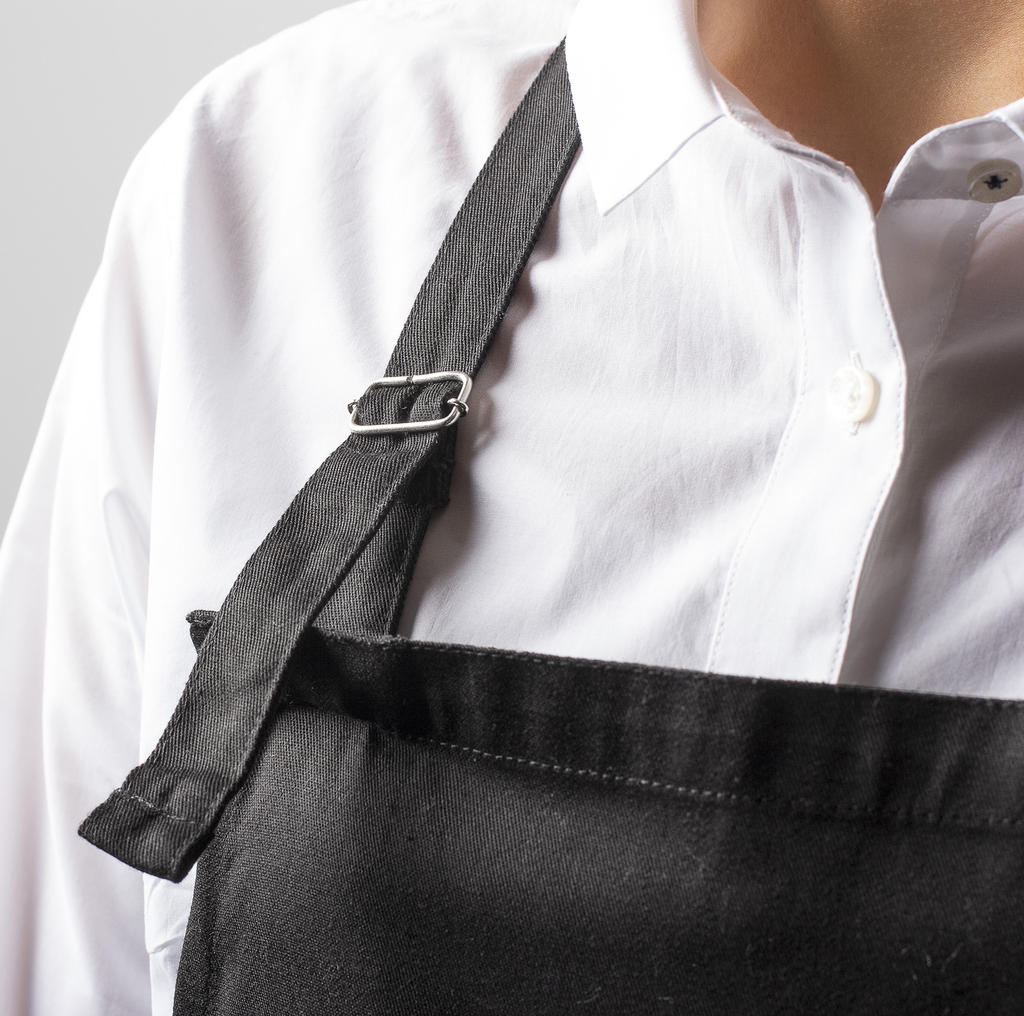 Lisbon 100% Cotton Bib Apron in Farbe White