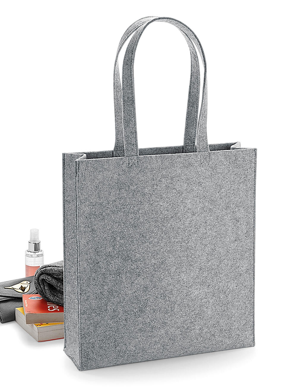 Felt Tote Bag in Farbe Charcoal Melange