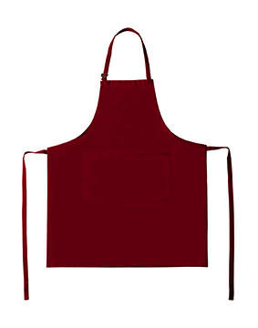 Lisbon 100% Cotton Bib Apron in Farbe Red