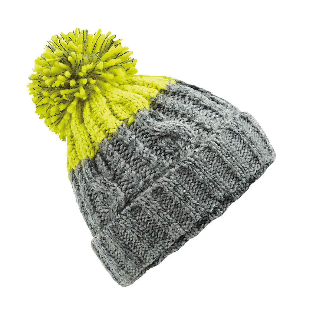 Apres Beanie in Farbe Light Grey/Citron