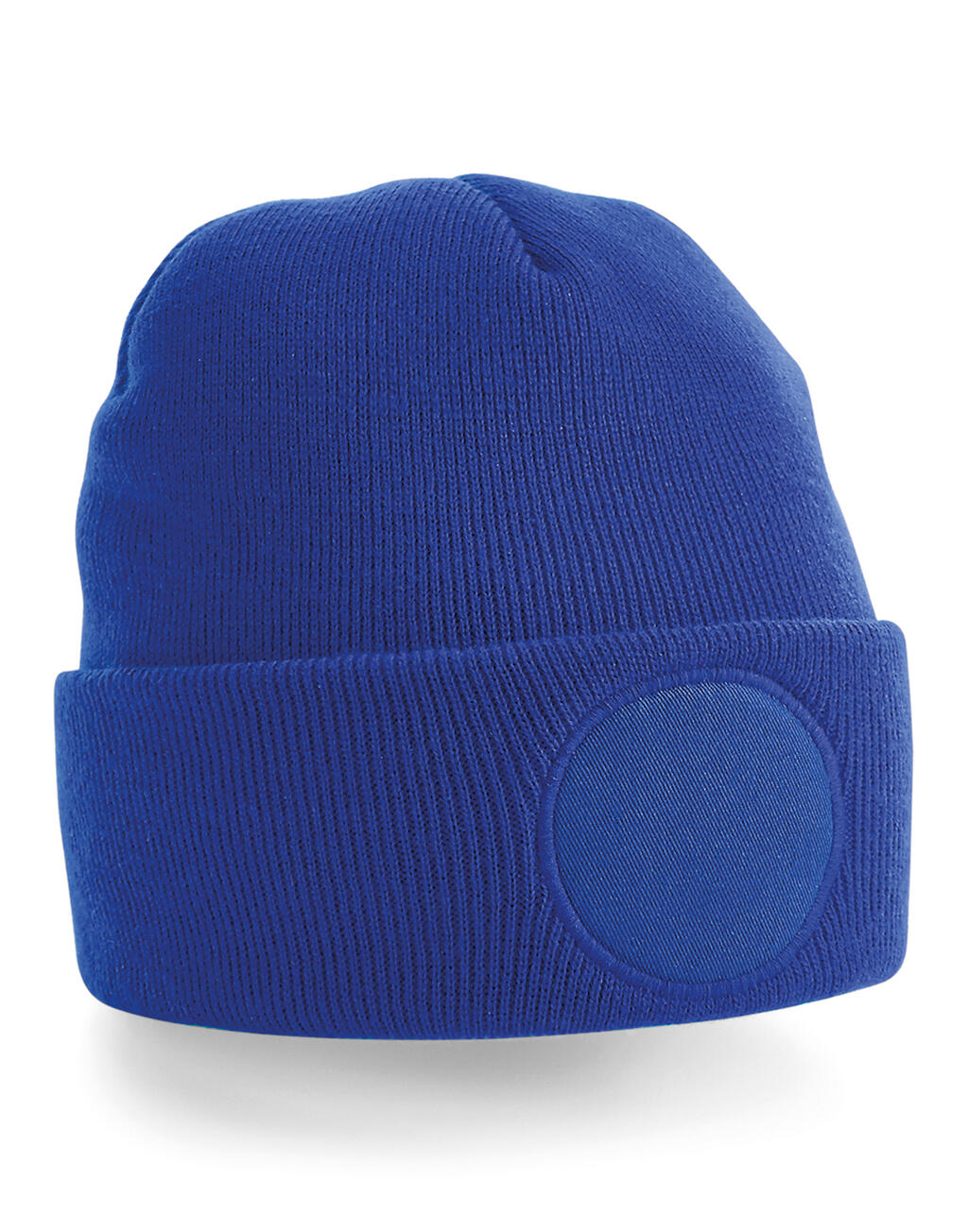 Circular Patch Beanie in Farbe Black
