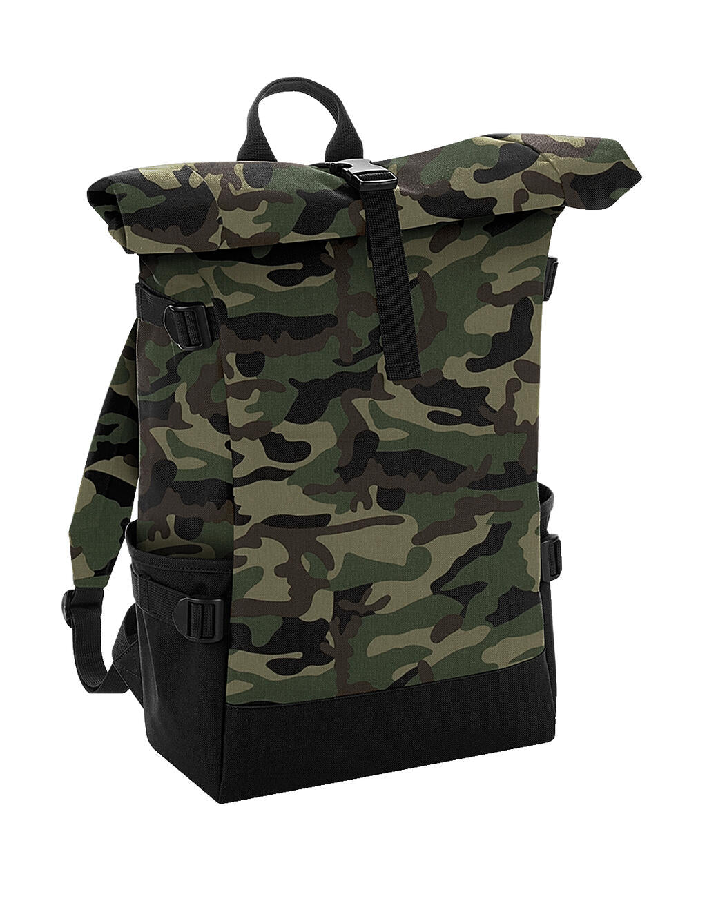 Block Roll-Top Backpack in Farbe Jungle Camo/Black