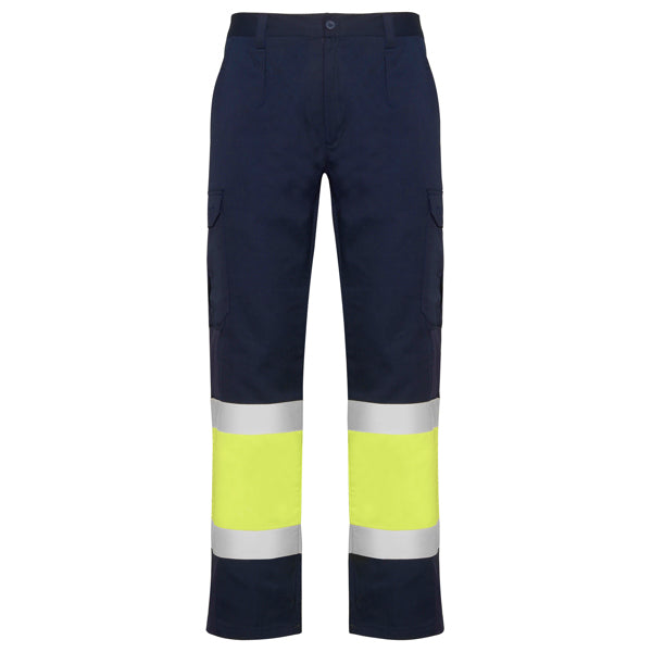 Hochsichtbare Sommerhosen Naos Navy Blue/Fluor Yellow in Farbe Navy/Fluor Yellow