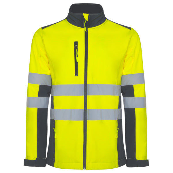Hochsichbares Softshell Antares in Farbe Lead/Fluor Yellow