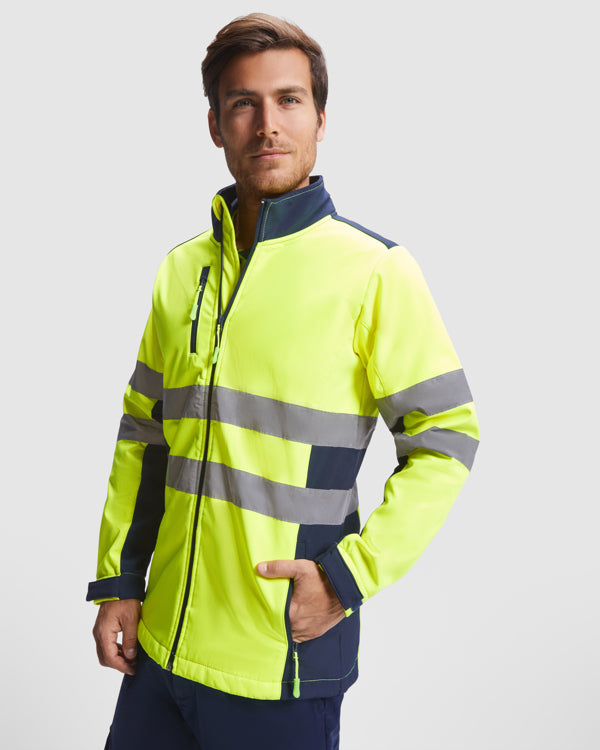 Hochsichbares Softshell Antares in Farbe Lead/Fluor Yellow
