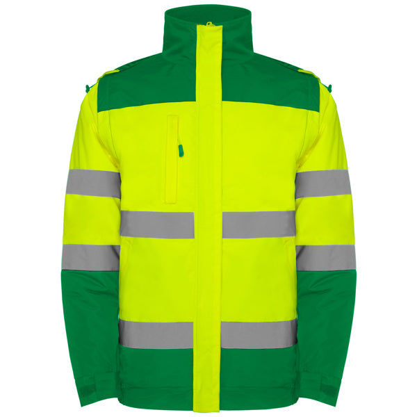 Hochsichtbarer Parka Epsylon in Farbe Garden Green/Fluor Yellow