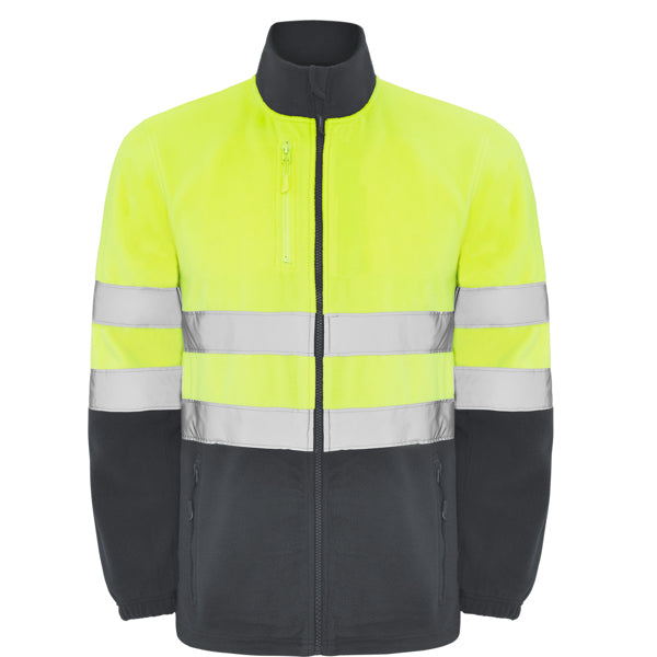 Hochsichtbares Fleece Altair in Farbe Lead/Fluor Yellow