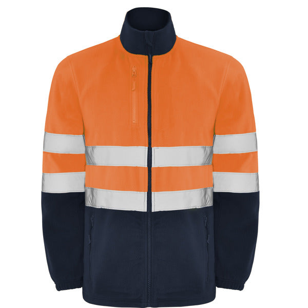 Hochsichtbares Fleece Altair Navy Blue/Fluor Orange in Farbe Navy/Fluor Orange