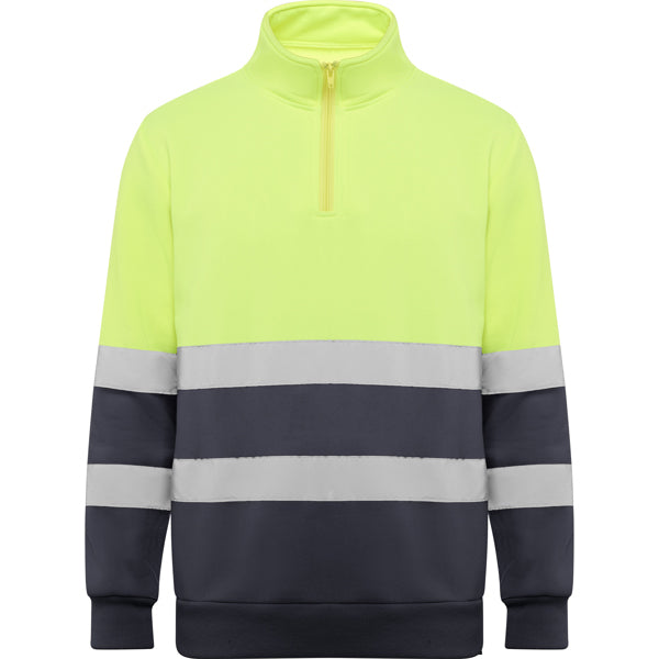 Hochsichtbarer Pullover Spica in Farbe Lead/Fluor Yellow