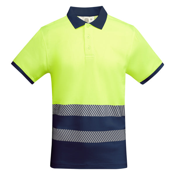 Hochsichtbares Poloshirt Atrio Navy Blue/Fluor Yellow in Farbe Navy/Fluor Yellow