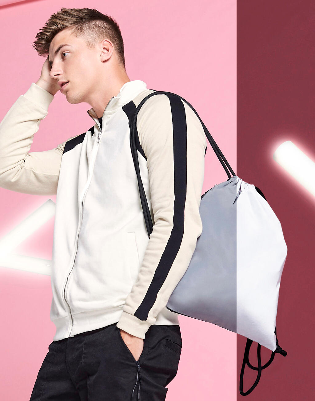 Reflective Gymsac in Farbe Black Reflective
