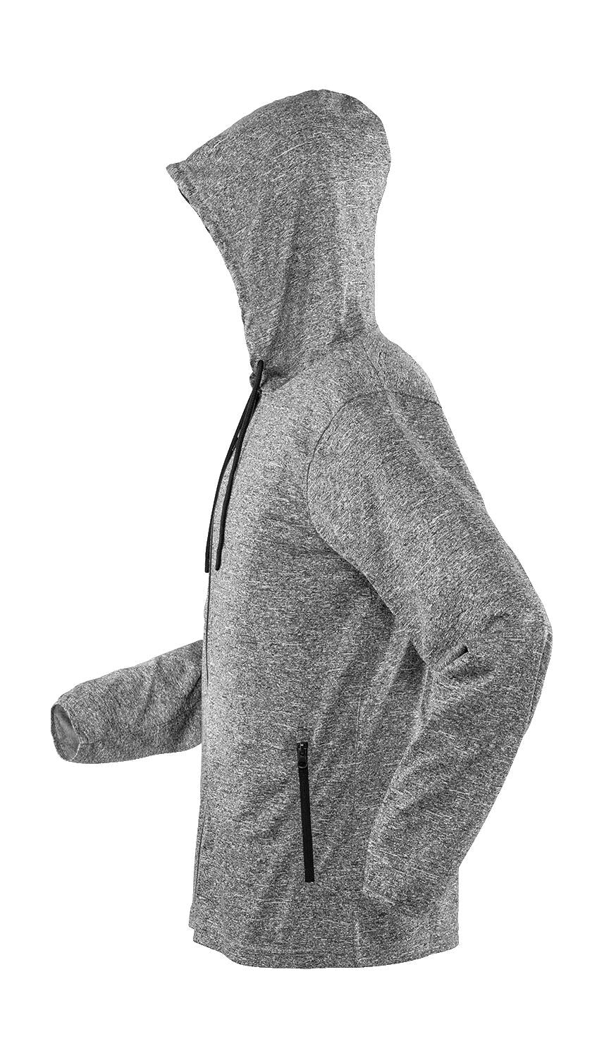 Men's Hooded Tee-Jacket in Farbe Marl Grey