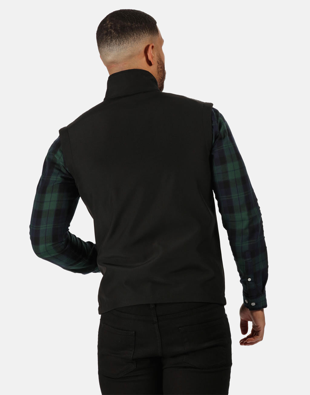 Ablaze Printable Softshell Bodywarmer in Farbe Black/Black