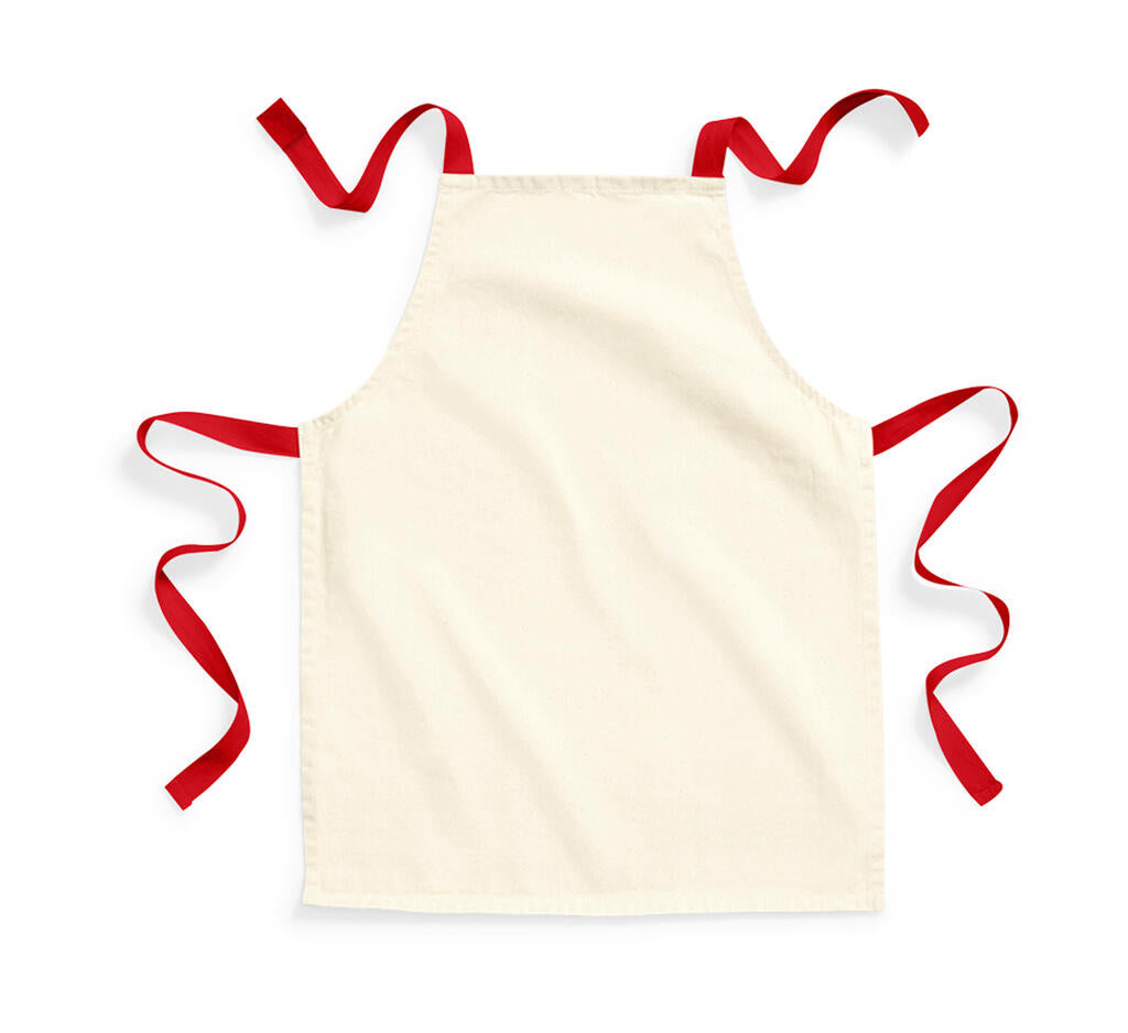 FairTrade Cotton Junior Craft Apron in Farbe Natural/Classic Red
