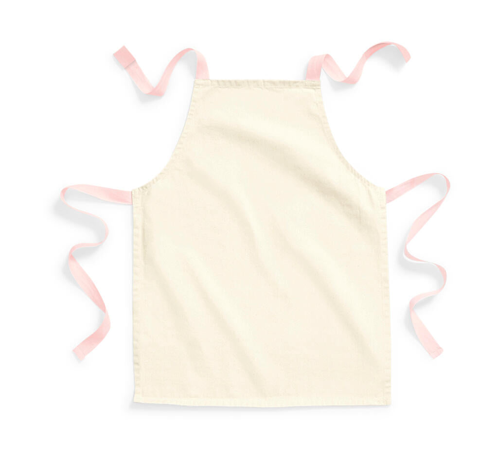 FairTrade Cotton Junior Craft Apron in Farbe Natural/Pastel Pink