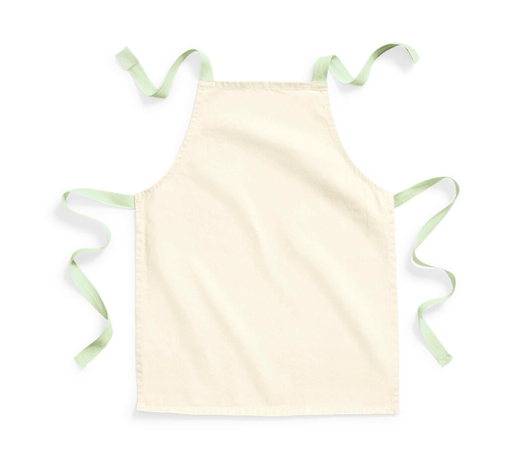 FairTrade Cotton Junior Craft Apron in Farbe Natural/Pistachio
