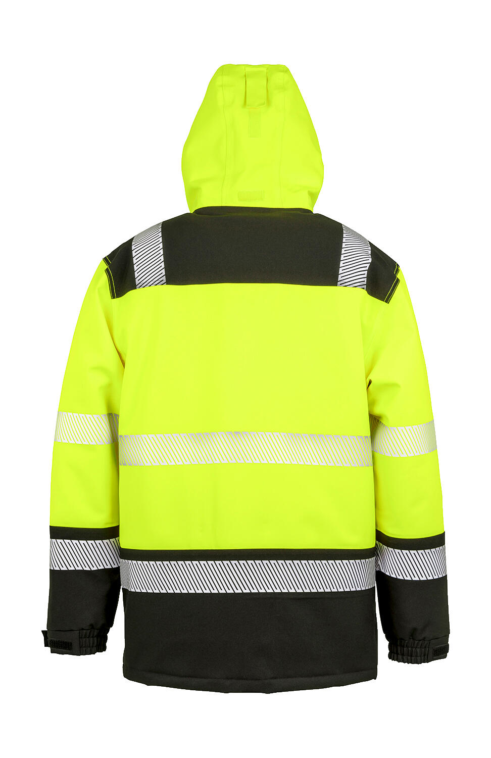 Printable Waterproof Softshell Safety Coat in Farbe Fluorescent Orange/Black
