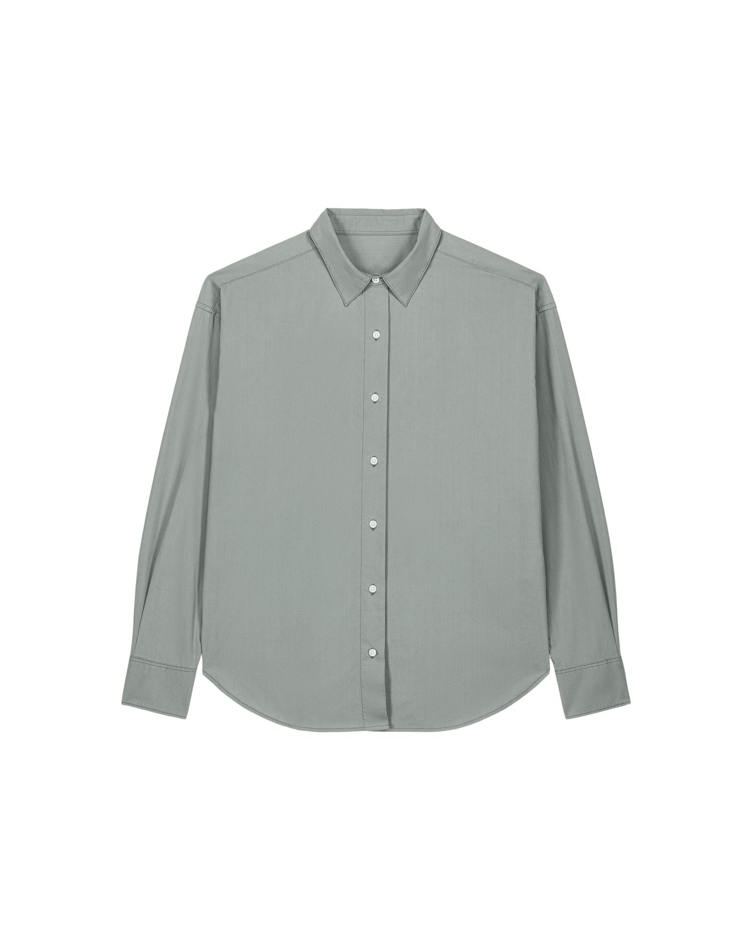 Worker Shirt in Farbe G. Dyed Misty Grey