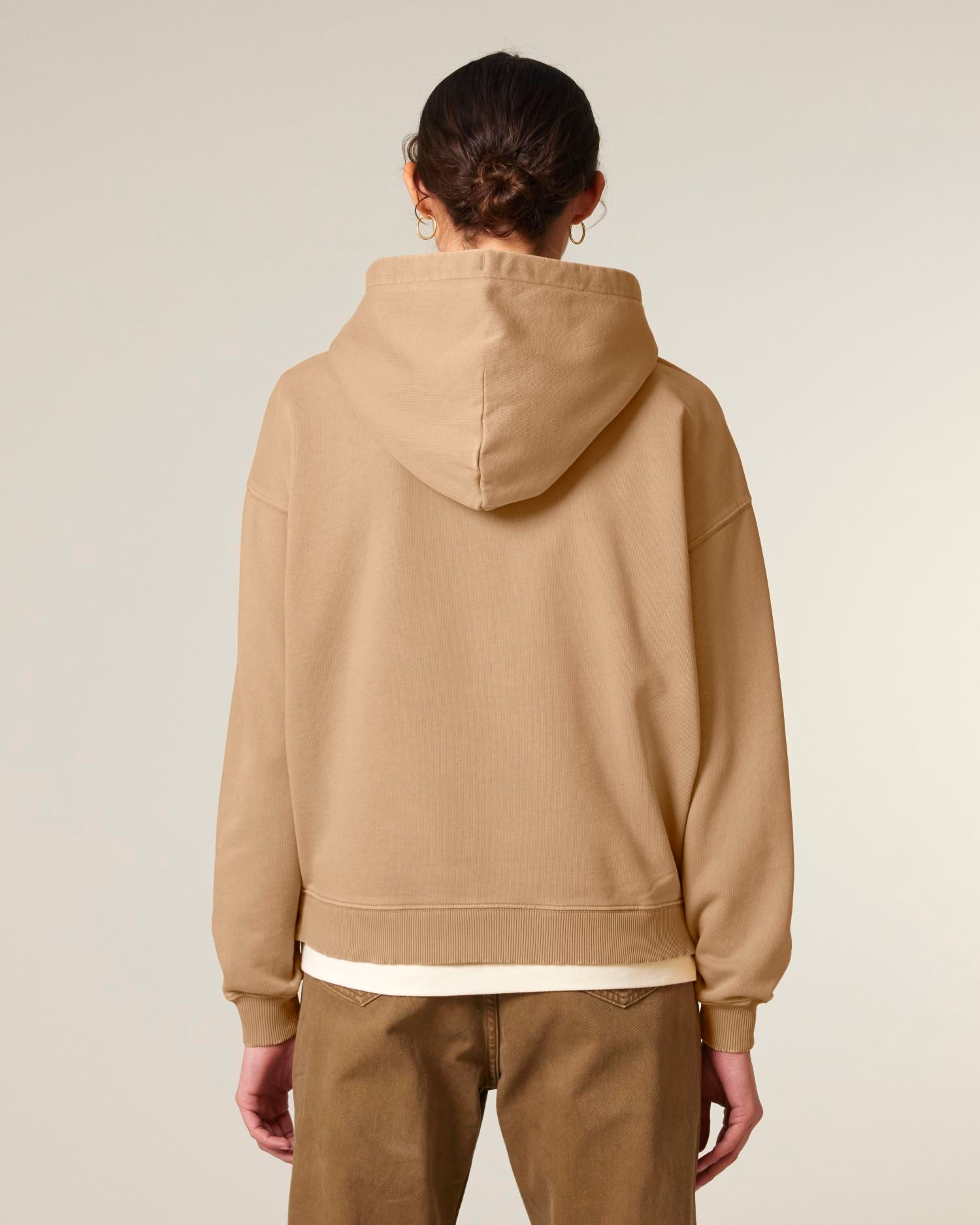 Hoodie Slammer 2.0 vintage in Farbe G. Dyed Latte