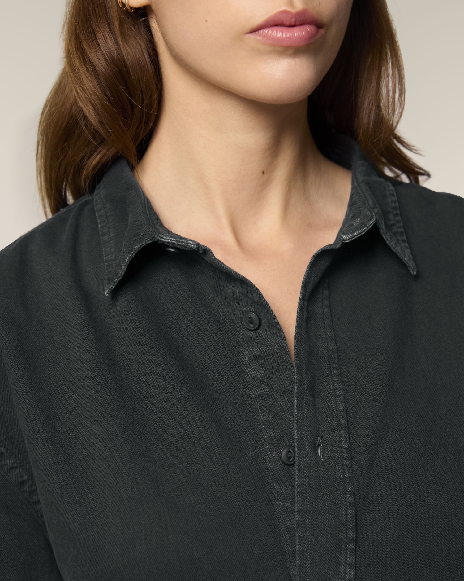 Hemd Worker Shirt in Farbe G. Dyed Black Rock