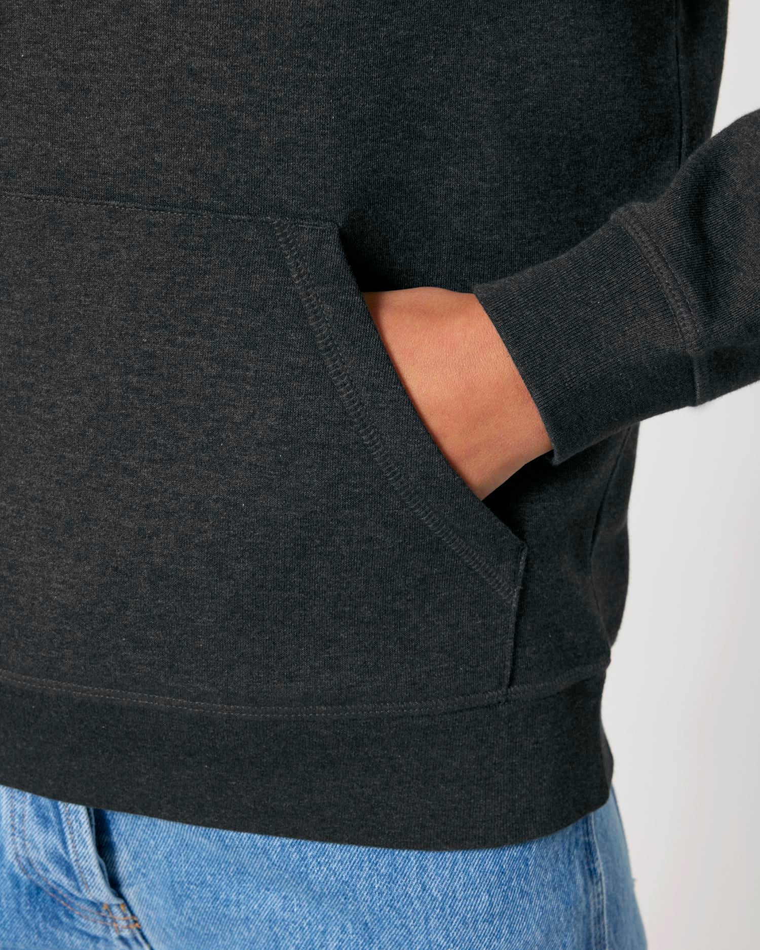 Hoodie Drummer 2.0 in Farbe Dark Heather Grey