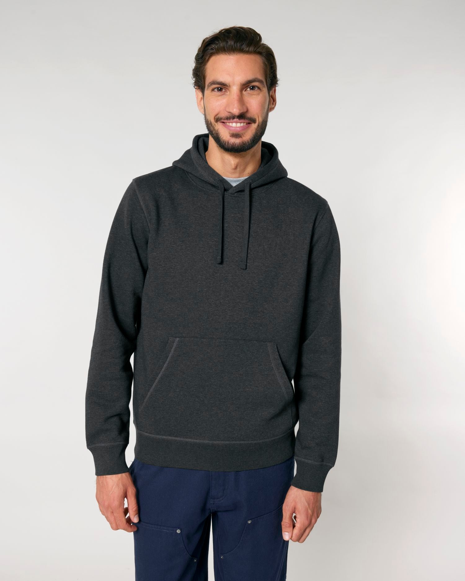 Hoodie Drummer 2.0 in Farbe Dark Heather Grey