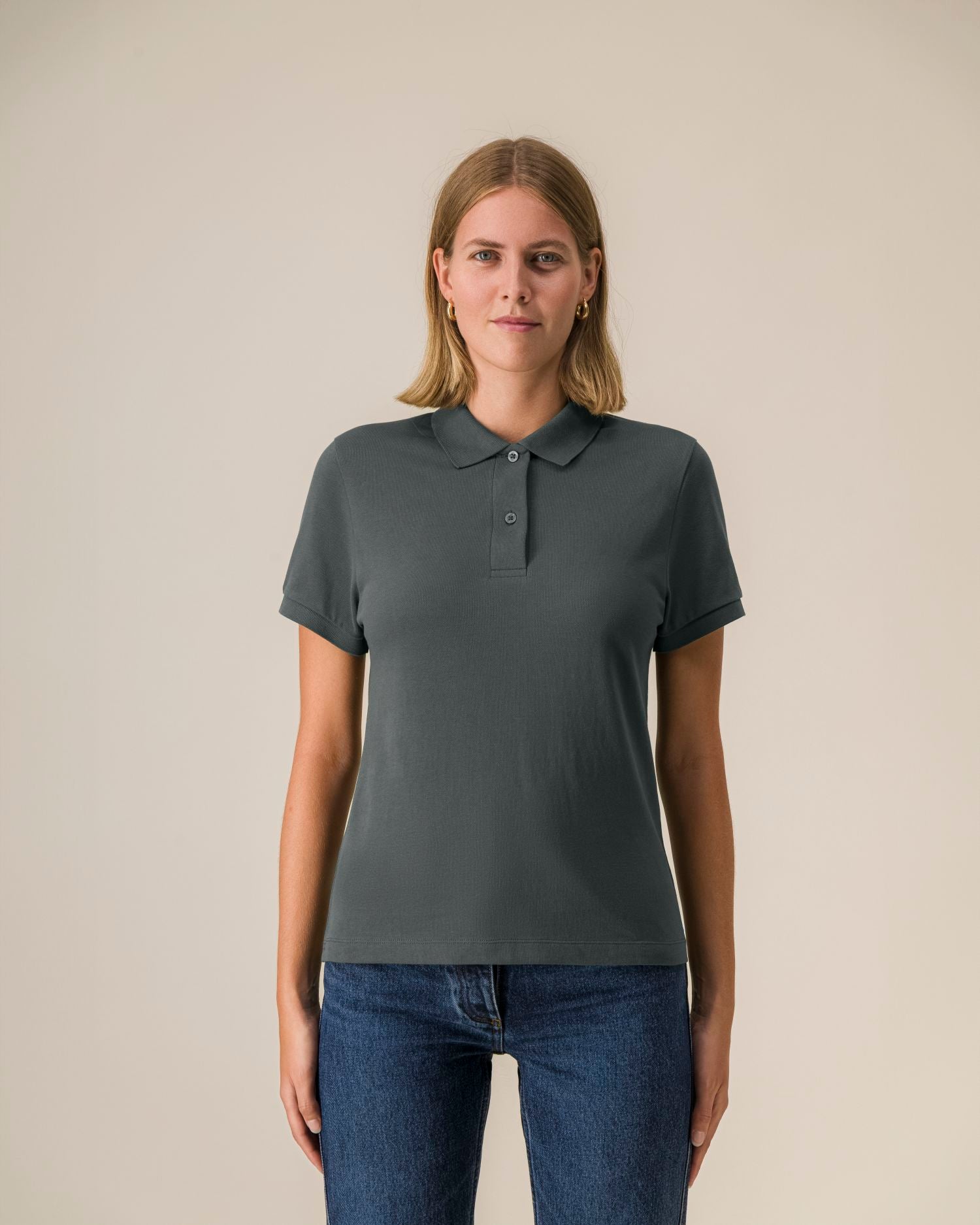 Poloshirt Stella Coaster in Farbe Anthracite