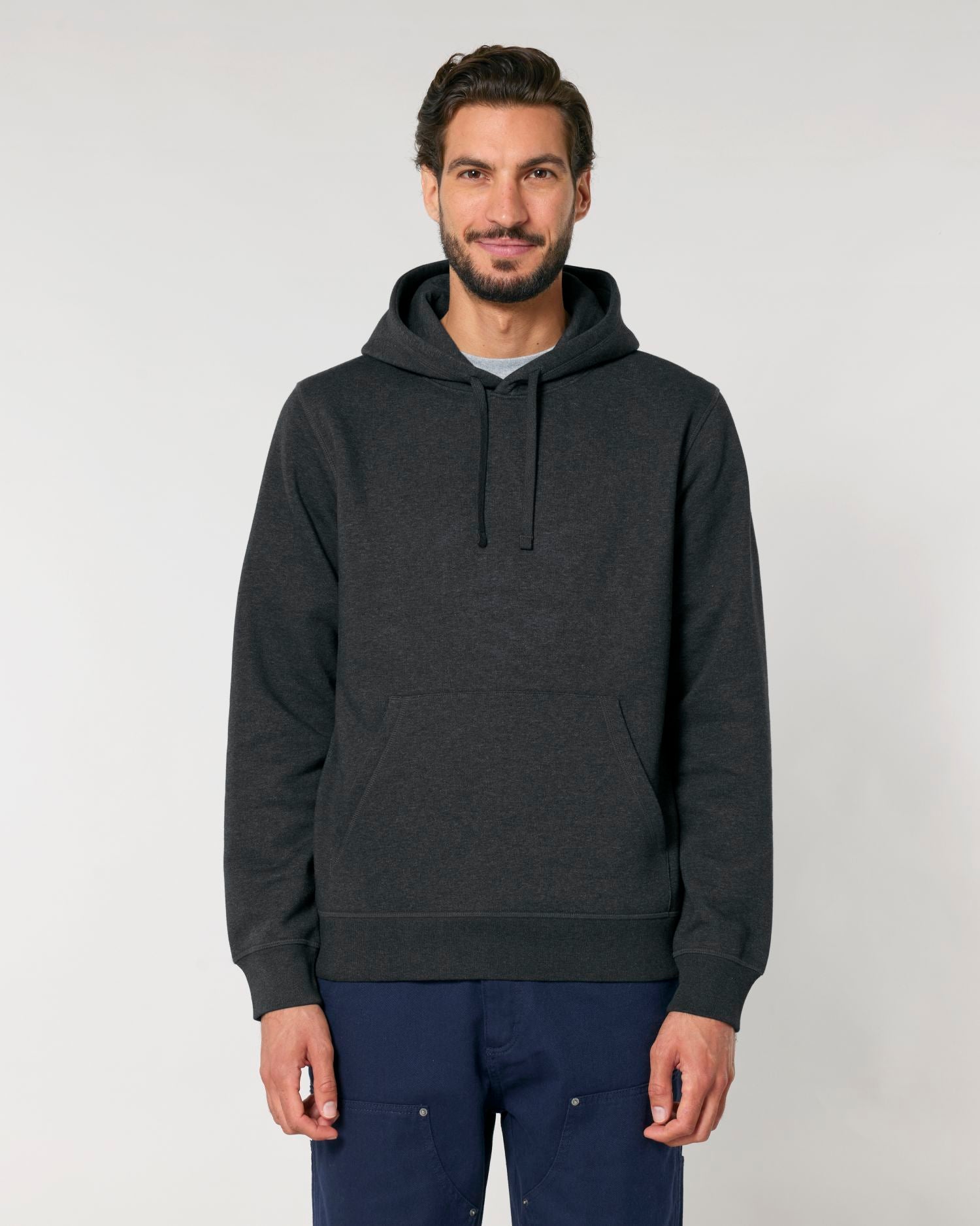 Hoodie Drummer 2.0 in Farbe Dark Heather Grey