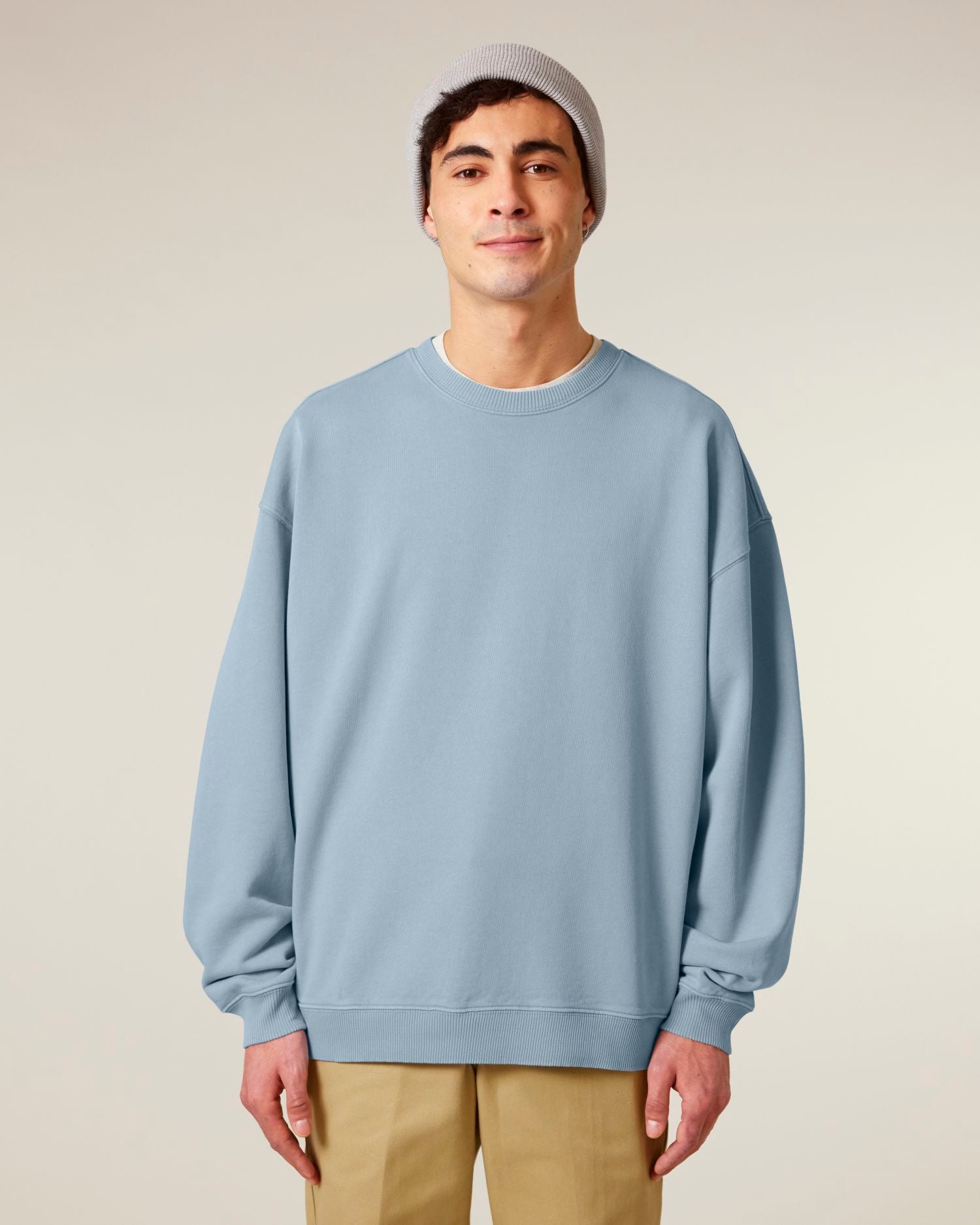 Sweatshirt Radder 2.0 Vintage in Farbe G. Dyed Blue Stone