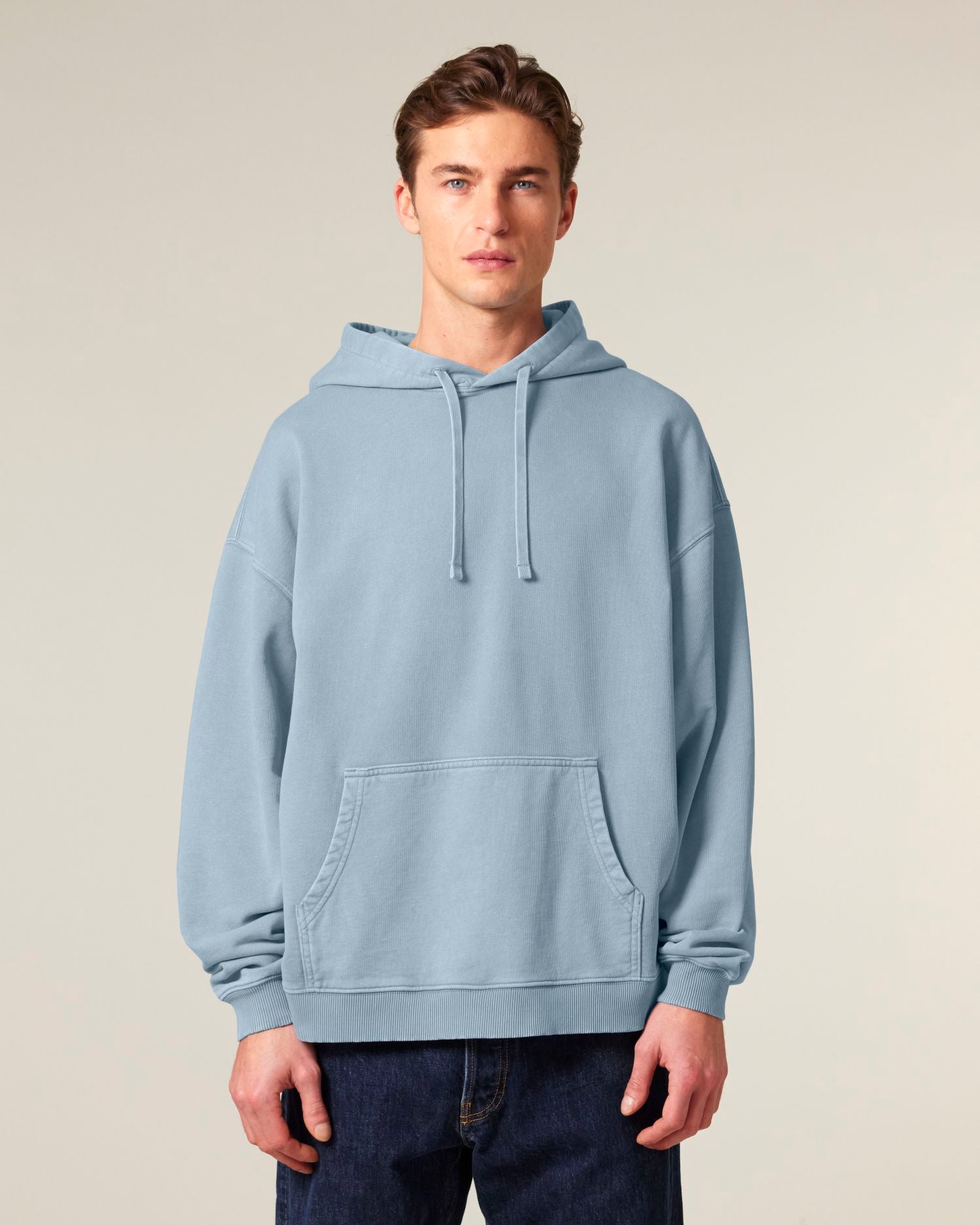 Hoodie Slammer 2.0 vintage in Farbe G. Dyed Blue Stone