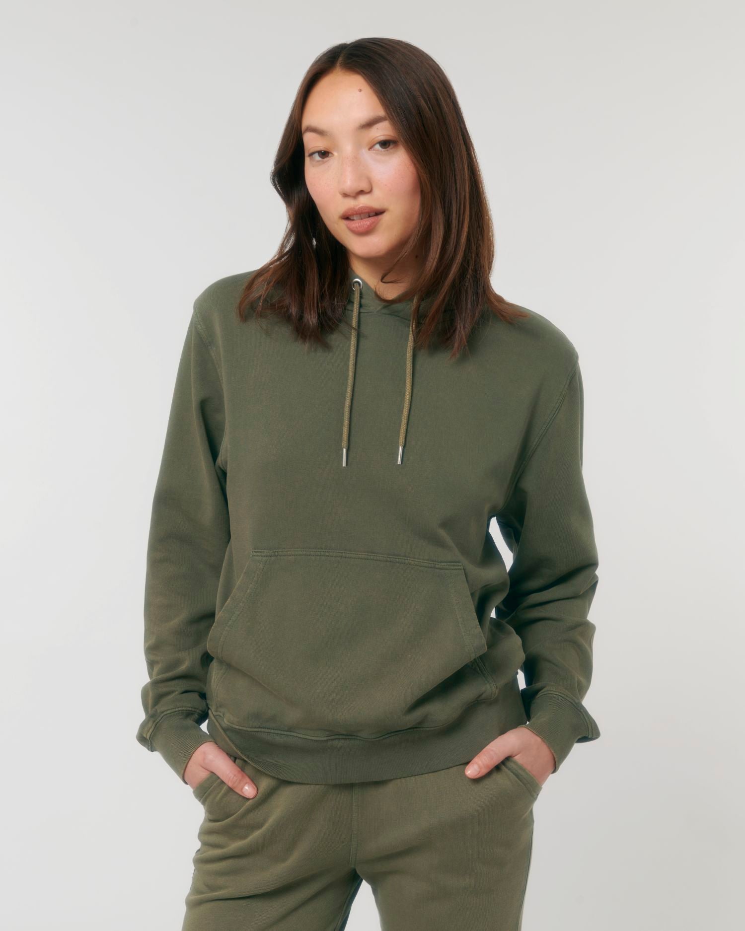 Hoodie Archer Vintage in Farbe G. Dyed Khaki