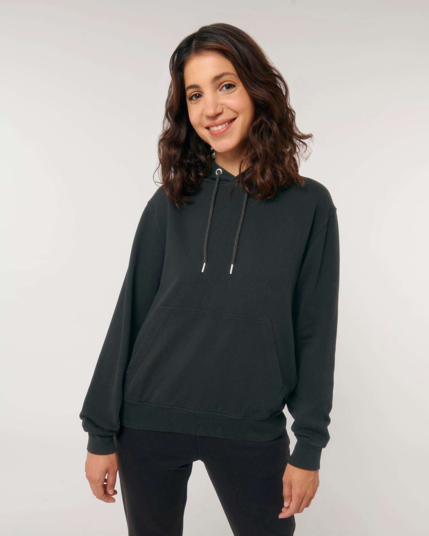 Hoodie Archer Vintage in Farbe G. Dyed Black Rock