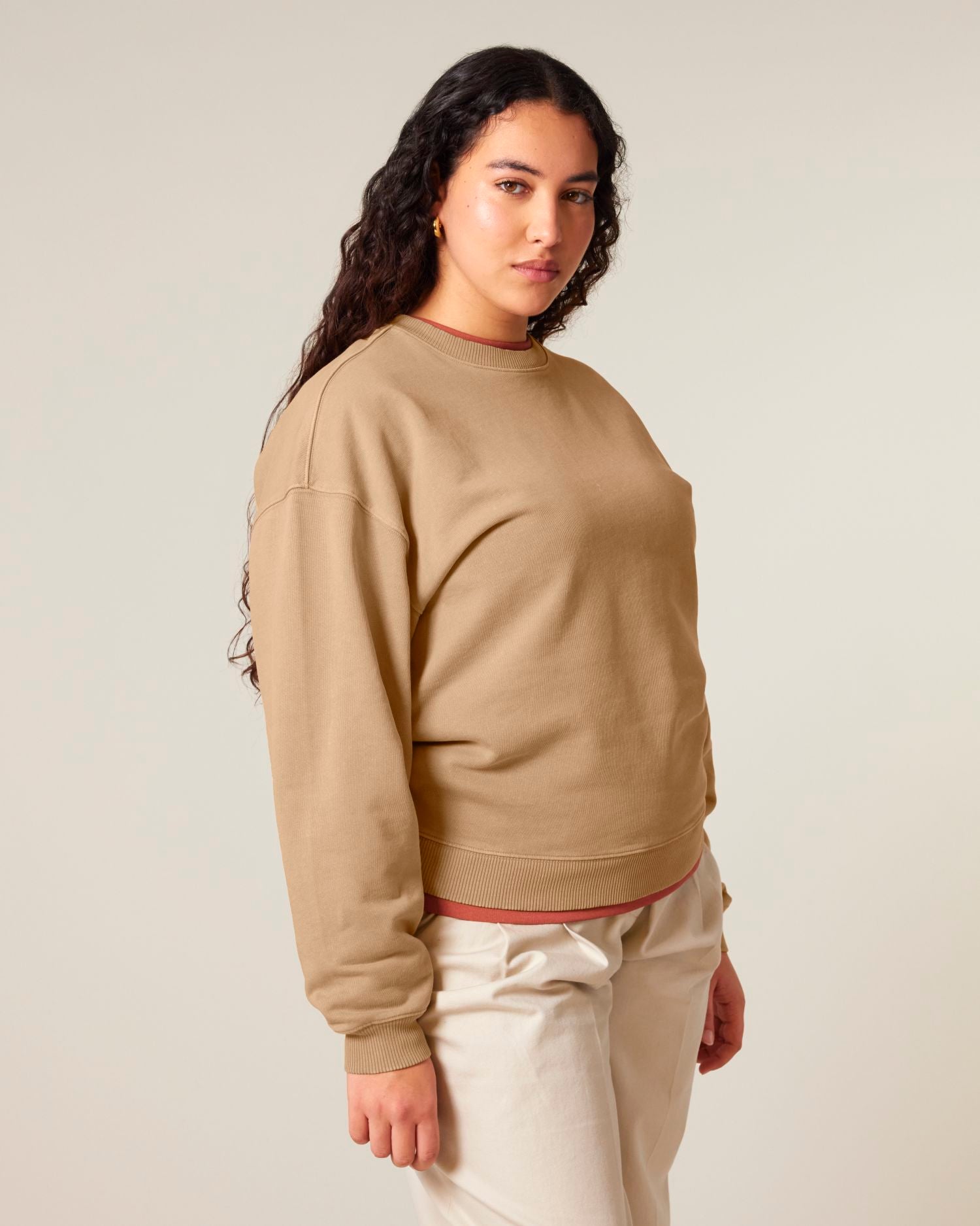 Sweatshirt Radder 2.0 Vintage in Farbe G. Dyed Latte