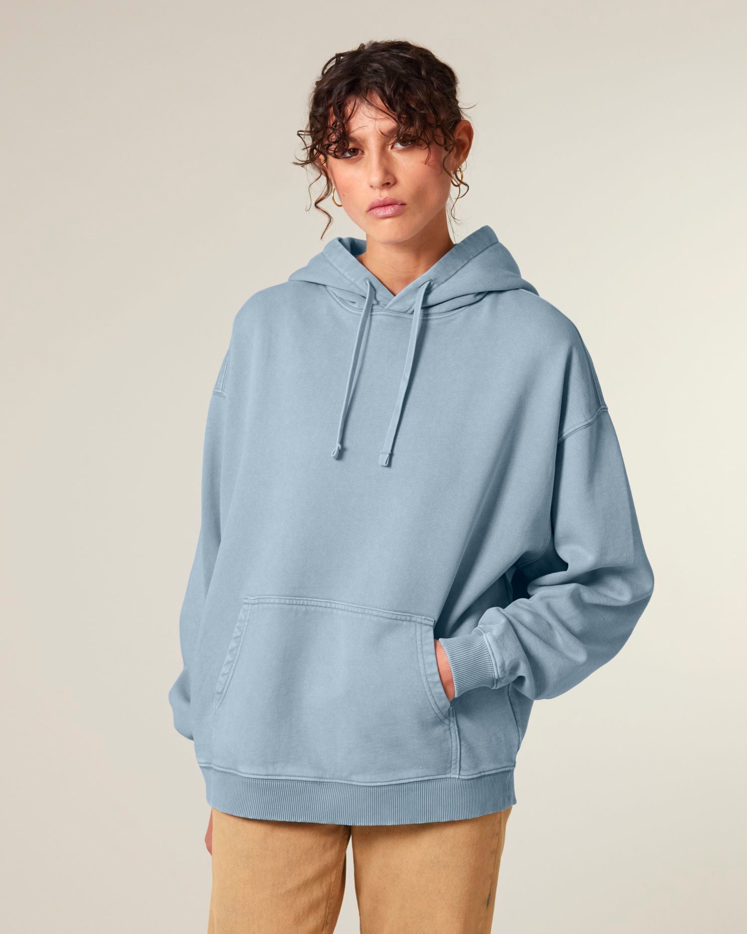 Hoodie Slammer 2.0 vintage in Farbe G. Dyed Blue Stone