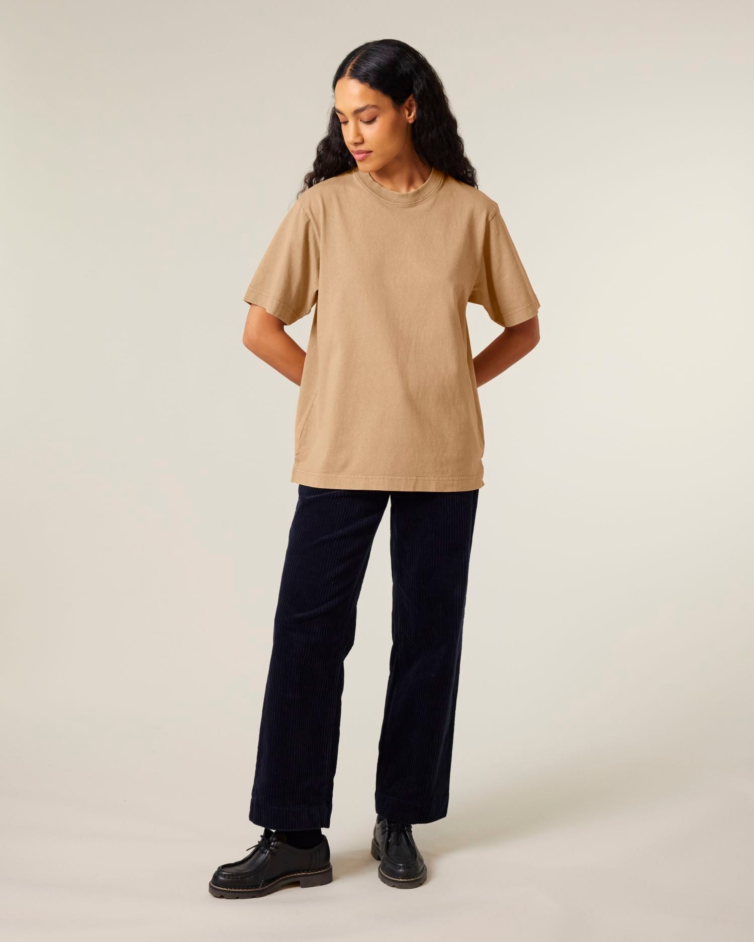 T-Shirt Freestyler Vintage in Farbe G. Dyed Latte