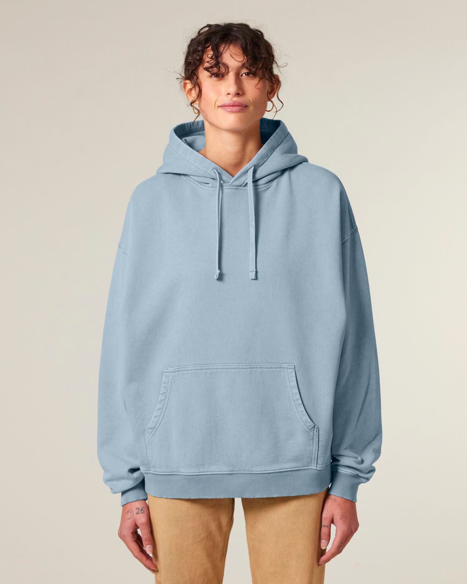 Hoodie Slammer 2.0 vintage in Farbe G. Dyed Blue Stone