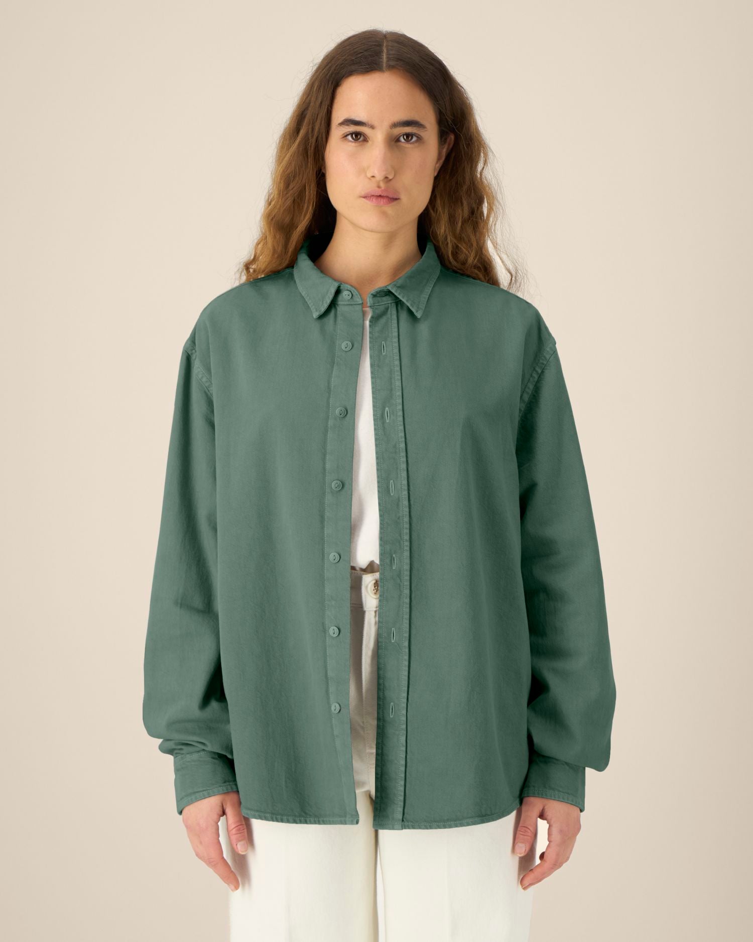 Worker Shirt in Farbe G. Dyed Green Bay