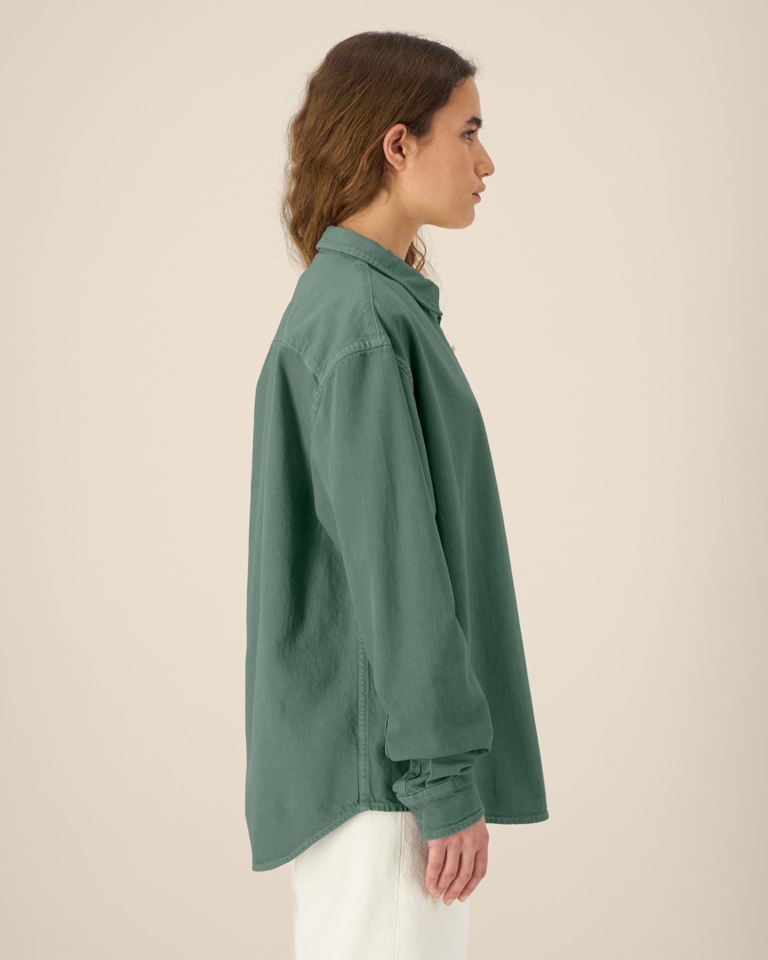 Worker Shirt in Farbe G. Dyed Green Bay