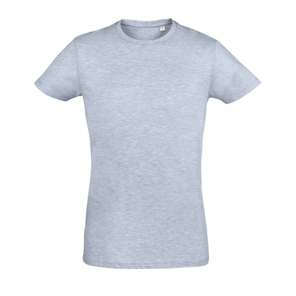 Regent Fit Herren Rundhals T-Shirt Fitted in Farbe Heather sky