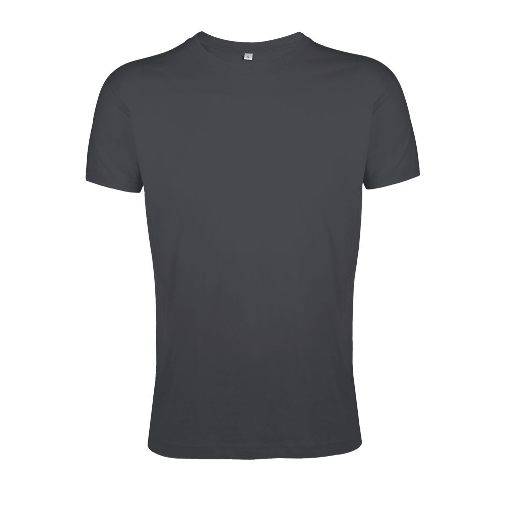 Regent Fit Herren Rundhals T-Shirt Fitted in Farbe Dark grey